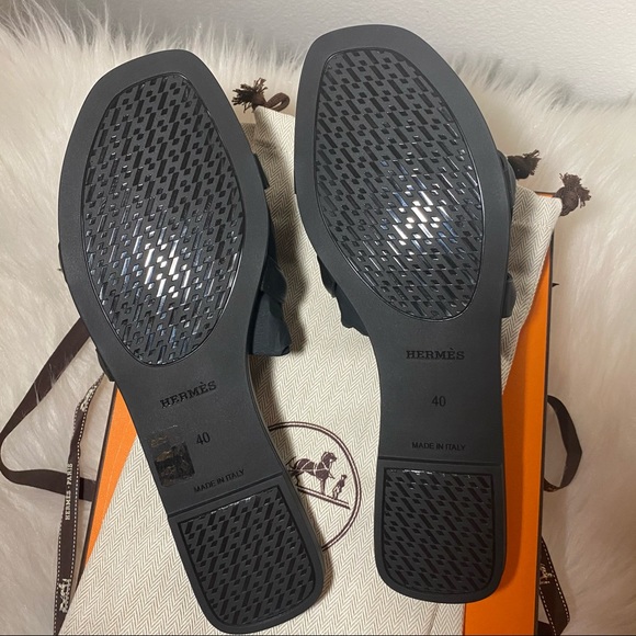 Hermes Aloha Sandals in Noir Size 40/US 10 - Picture 12 of 12